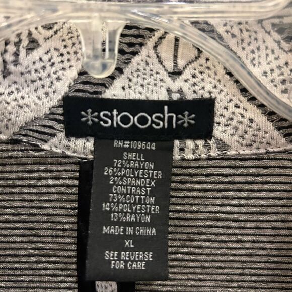 Stoosh Black and White Front Zip Utility Jacket - Picture 4 of 4